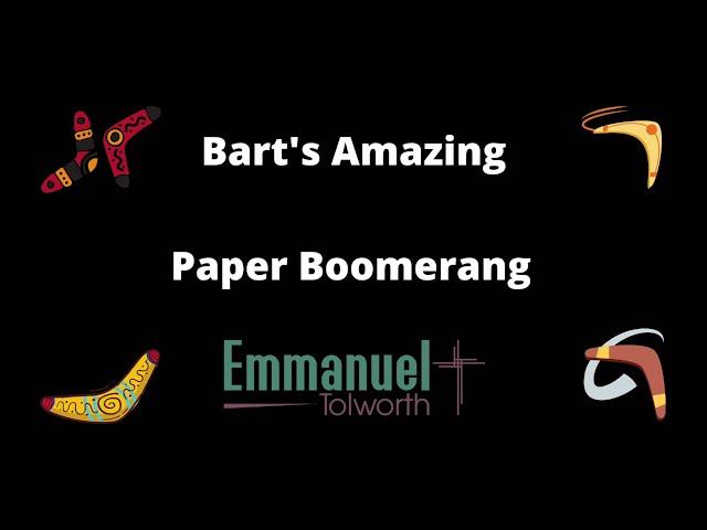 Bart's amazing Paper Boomerang