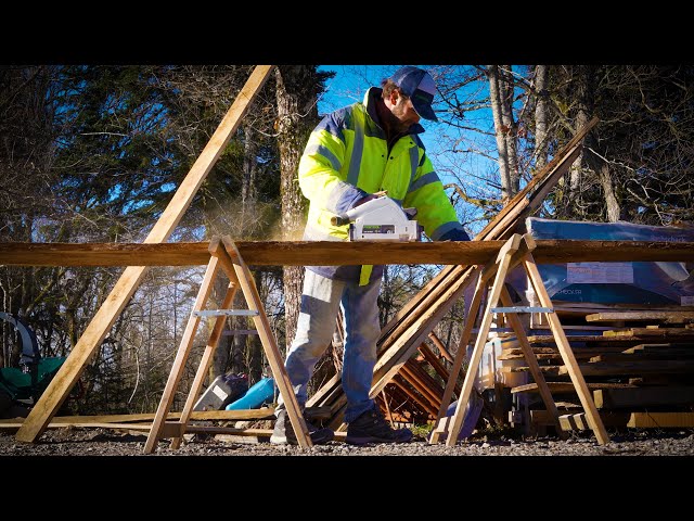 Processing RAW lumber into chateau doors.