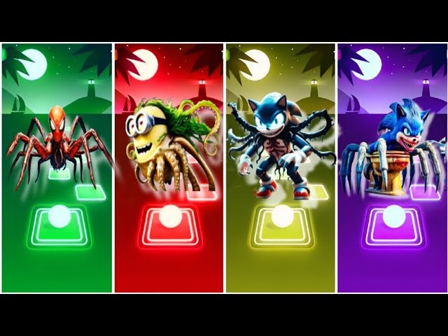 Spiderman EXE 🆚 Minion Octopus Monster 🆚  SpiderVenom 🆚 Spiderman Toilet. Tiles hop Edm Rush