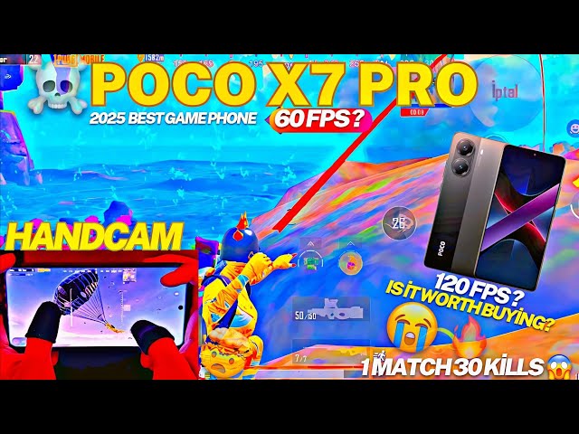 POCO X7 PRO TEST PUBG HANDCAM BEST GAME PHONE😱 120 FPS? OR 60 FPS? 🤯🔥