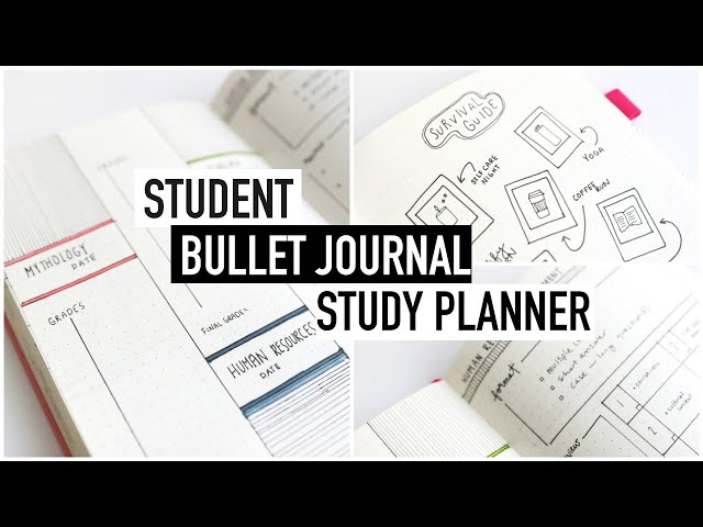 BULLET JOURNALING for STUDENTS | university study planner + exam spreads