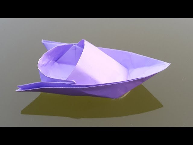 How to make a Paper Boat - Origami Speed Boat making instructions