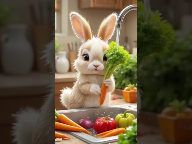 Rabbit cooked food 🥰💫 #trending #trendingshorts #reels #facts #viralpost #animals #fyp #viralreels