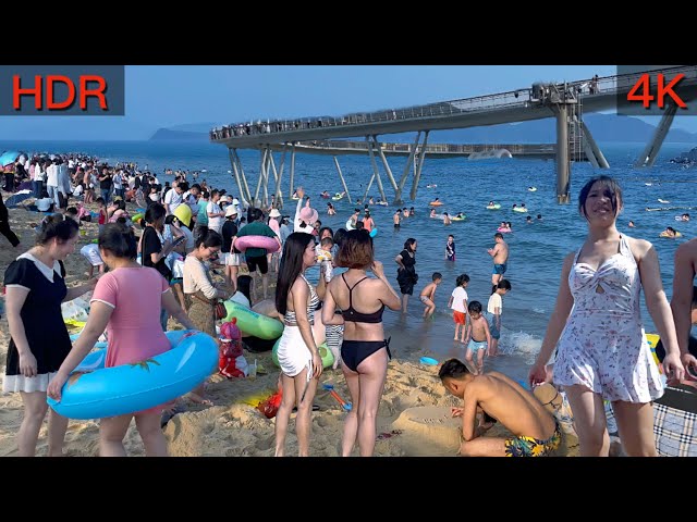 Shenzhen beach vacation, the mood instantly lifts, what kind of bikinis do the women wear here?