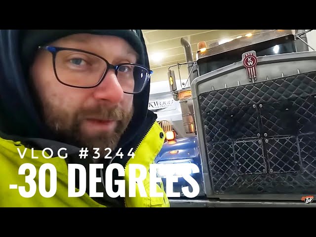 -30 Degrees | My Trucking Life | Vlog #3244