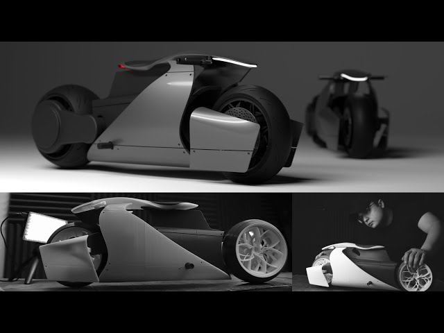 Concept Motorcycle from Scratch! 3d Printed Prototype!