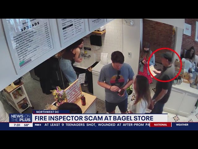 Scammer posing as fire inspector steals nearly 1K from DC bagel shop | FOX 5 DC