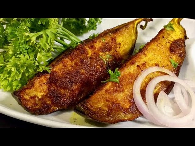 Kumari Aunty Brinjal Fry Recipe | How To Make Crispy Baingan Fry || Spicy & Very Tasty Brinjal Fry