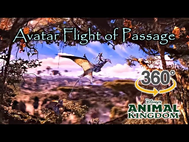 VR 360 Avatar Flight of Passage with Queue On Ride POV Disney's Animal Kingdom  2024 03 14