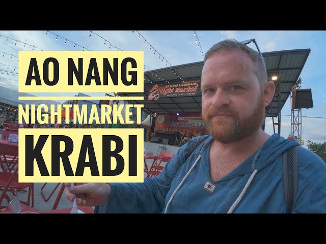 Ao Nang NightMarket Street Food Music. Krabi Thailand [4K HD] 🇹🇭