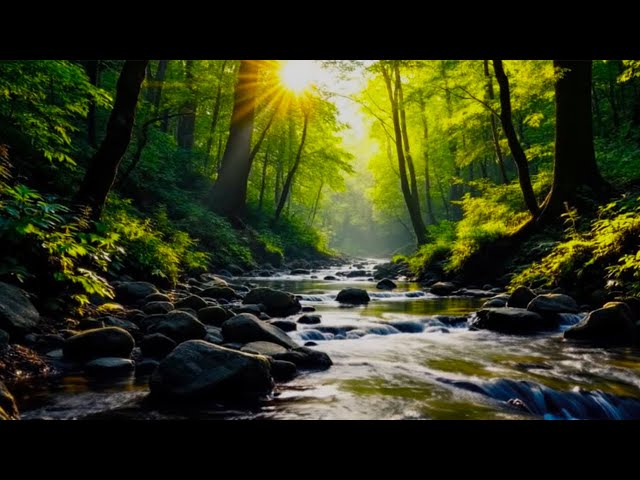 Relaxing River Sound: Mountain Stream for Stress Relief and Deep Sleep