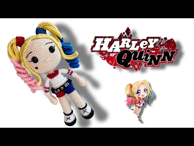 HARLEY QUINN AMIGURUMI TUTORIAL  2/3 #harleyquinnacrochet #joker #harleyquinnpatron