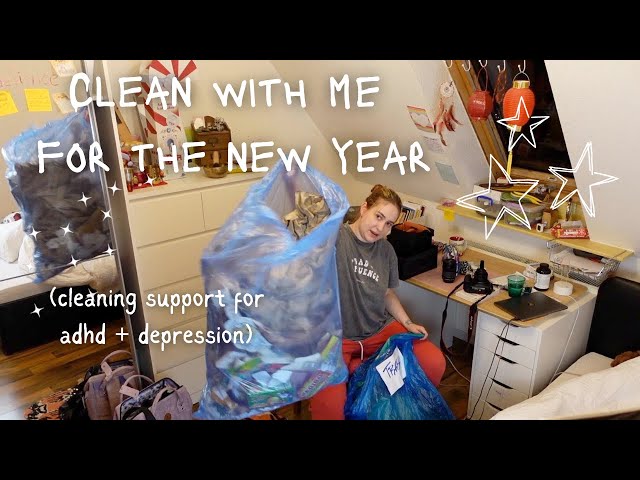 clean my room with me in real time *new year edition* (body doubling for adhd + depression)