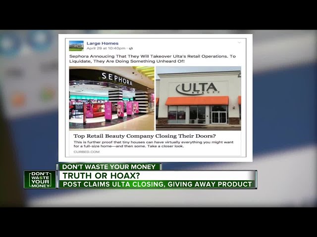 Pst claims Ulta is closing, giving away product