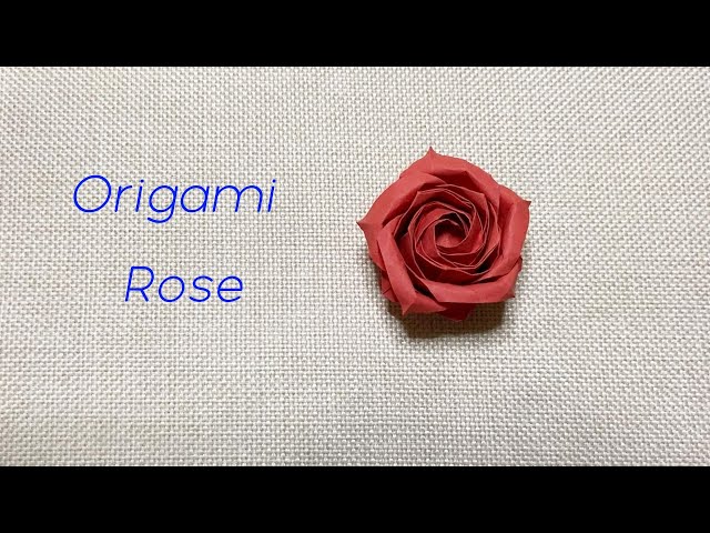 Origami Rose/How to fold a rose? How to make flower？Challenge to fold Sato Rose!