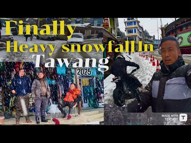 Finally Heavy Snowfall in Tawang District of Arunachal Pradesh 2025 ||#snowfall #snow