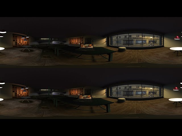 Test 8K resolution - 3d stereoscopic  360 immersive video, Jazz Cafe