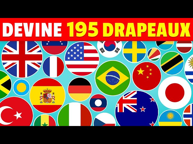 Devine TOUS les DRAPEAUX du Monde 🚩🌍 Quiz 195 Drapeaux