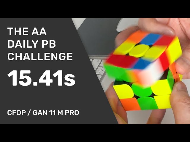 Solved a Rubik's Cube in 15.41s - Sub 20 - CFOP F2L OLL PLL - Scramble & Subtitles