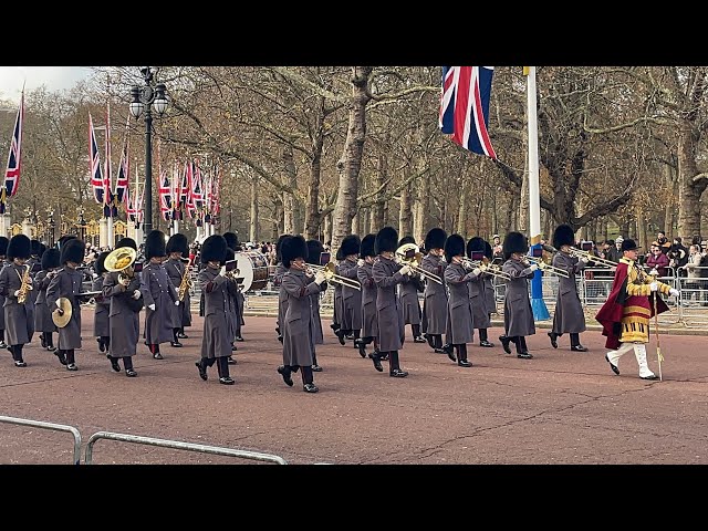 Bands and Half Companies Leave Wellington Barracks - State Visit of Qatar