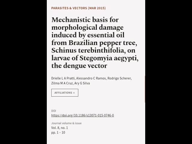 Mechanistic basis for morphological damage induced by essential oil from Brazilian pe... | RTCL.TV