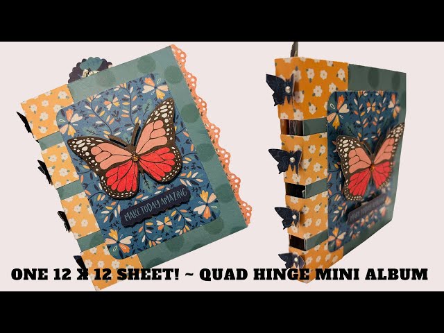 One Sheet Wonder | Interactive Mini Album | Quad Hinge | Flip Book Tutorial Use Your 12 x 12 sheets!