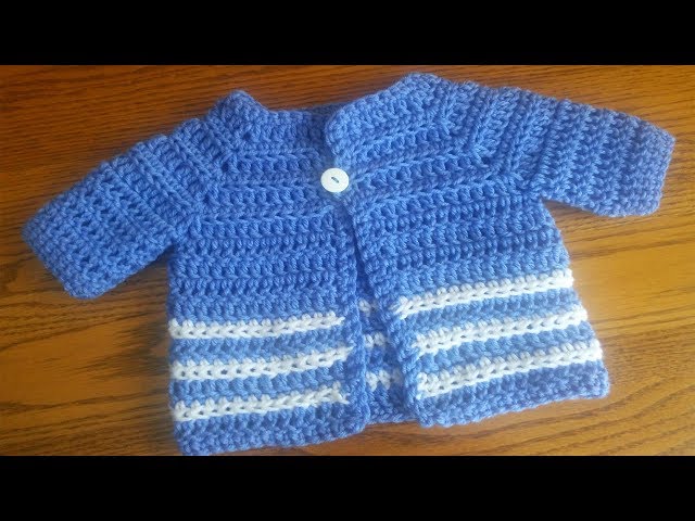 Simple Baby Sweater Crochet Project