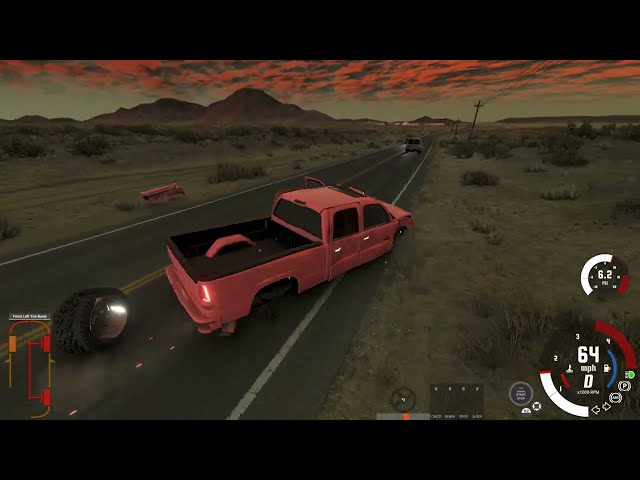 BeamNG.Drive- High Speed Crashes during the evening in Johnson Valley