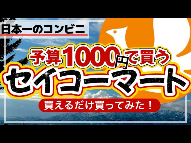 【激安絶品のローカルコンビニ★セイコーマート】予算1000円でどれだけ買えるか買ってみた！