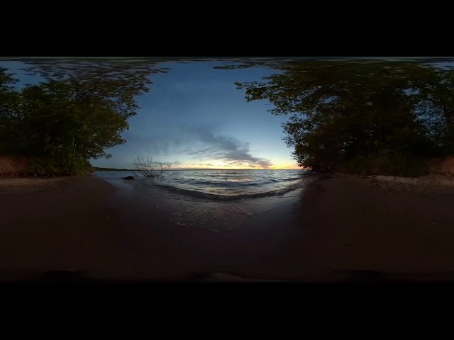 360 VR ASMR  Lake Michigan Beach Video Meditaion Sleep Music