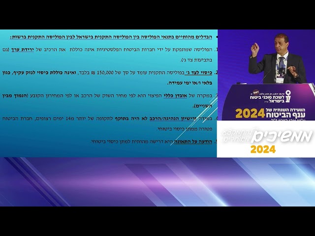 תוכנית הוועידה השנתית - סילוק תביעות מול חברות ביטוח פלסטיניות