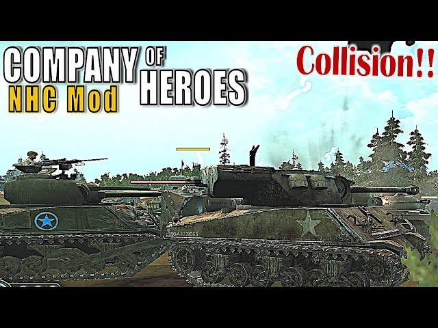 Tanks Collision!! - Company of Heroes NHC Mod - Collision #strategygames #tankwar #companyofheroes