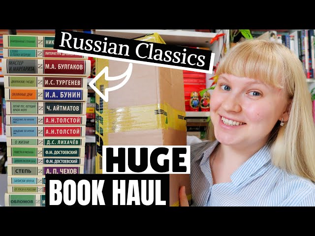 Huge Book Haul of Russian Classics 📚 Huge Book Unboxing 📭 Russian Editions of Russian Classics [CC]