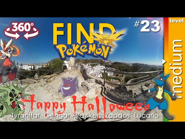 SPECIAL #4. Halloween, Pokemon, pumpkins, ghost, 360 video (medium). Game 23