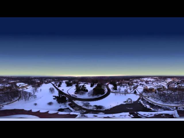 Fairfield University 360˚ VR Snow Aerial