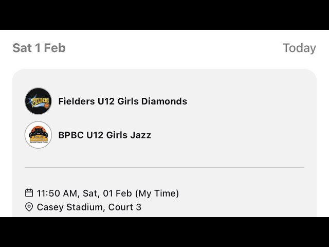 Fielders U12 Girls Vs BPBC U12 Girls Jazz 01.02.2025