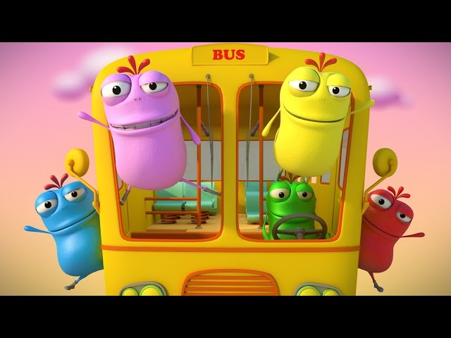 Mad Beans | wheels on the bus | 3D nursery rhymes song | video for children