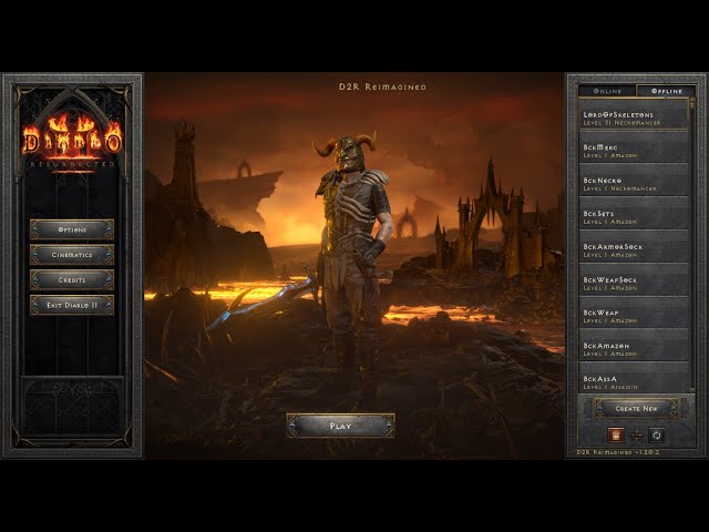 #4 Diablo 2 Reimagined Mod, Necromancer, Act IV Finished, Normal Difficulty, Players 8