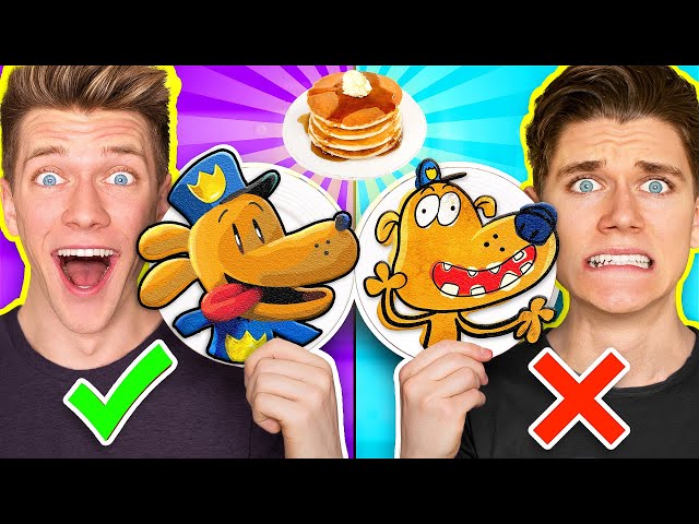 PANCAKE ART CHALLENGE!! How To Make Captain America Avengers & Minecraft vs Poppy Playtime Chapter 4