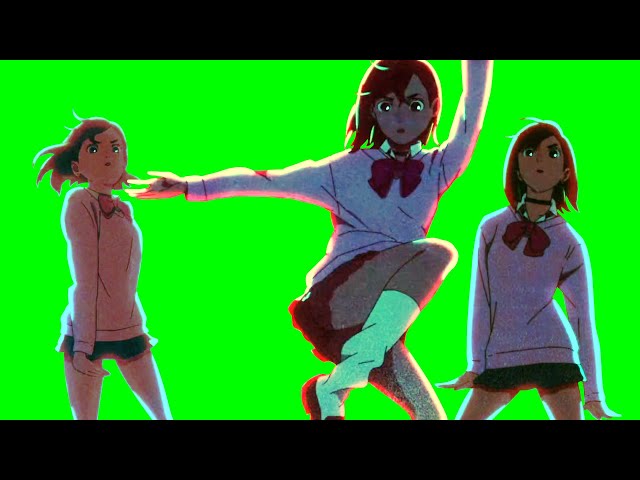 【Momo Ayase】Green Screen - Anime Girl Dance【Dandadan】GB素材 No 87