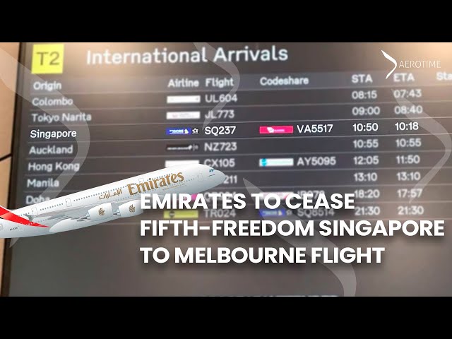 28 years later, Emirates cancels Singapore - Melbourne 5th freedom flight