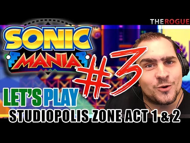 Sonic Mania Full Gameplay Part 3 - Let's Play Studiopolis Zone Act 1 - Act 2