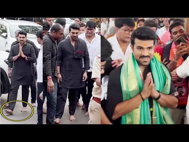 RRR Actor Ram Charan Barefoot Visits Siddhivinayak Temple To Seek Blessings Of Ganpati Bappa