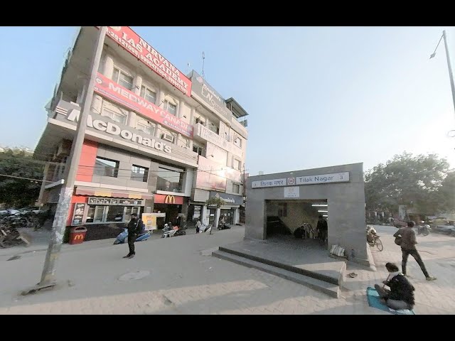 Tilak Nagar Metro Station to Jail Road Furniture Market (Virtual Walk) Part-1