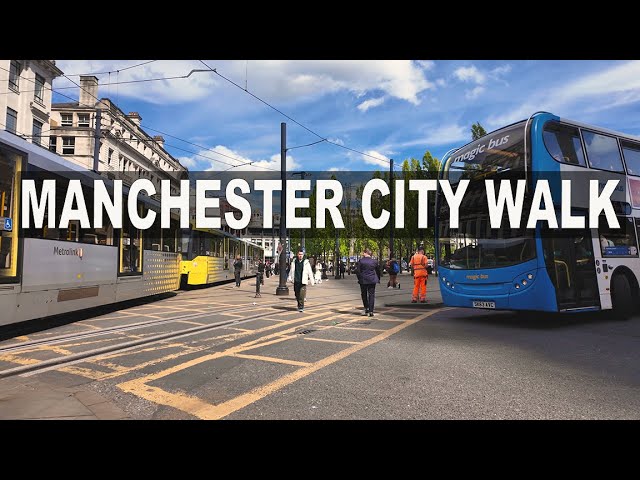 Manchester Tour 4K | Walking around the City Centre | 2024