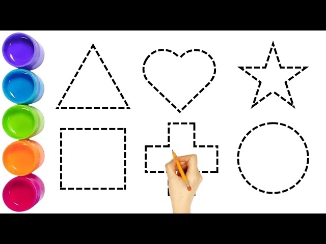 Shapes drawing for kids | Learn 2d shapes | colors for toddlers | Educational video