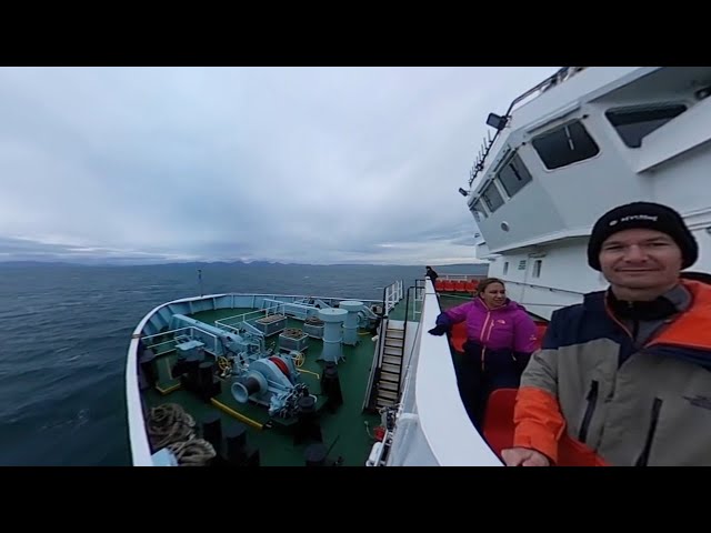 Auto ferry across the Sound of Jura to Scotland's Isle of Islay in 360!