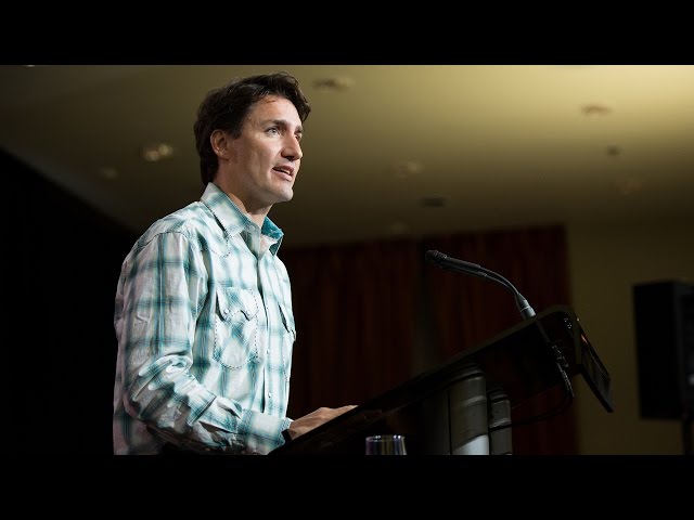 Prime Minister Trudeau makes a funding announcement regarding Calgary's ring road