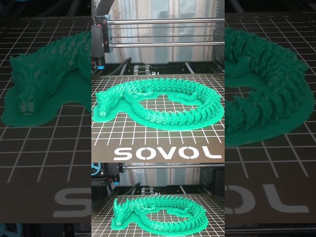 Little Green Dragon - 3D Print Timelapse (Sovol SV06)