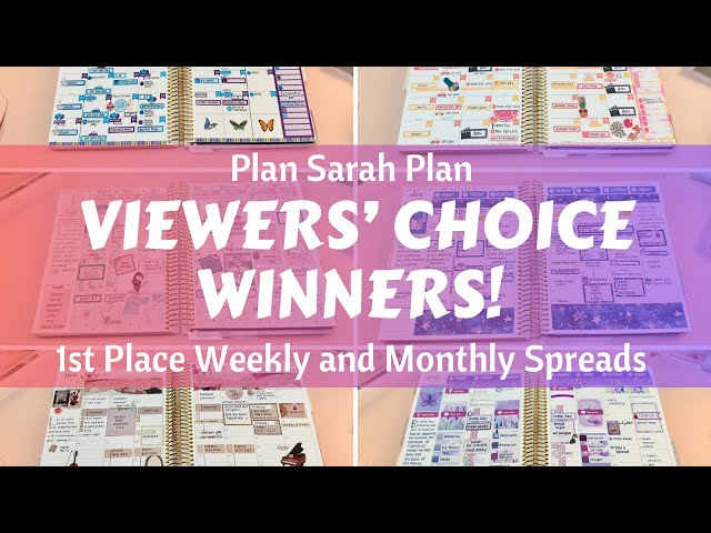 Viewers’ Choice WINNERS | 1st Place Weekly | 1st Choice Monthly Spreads!